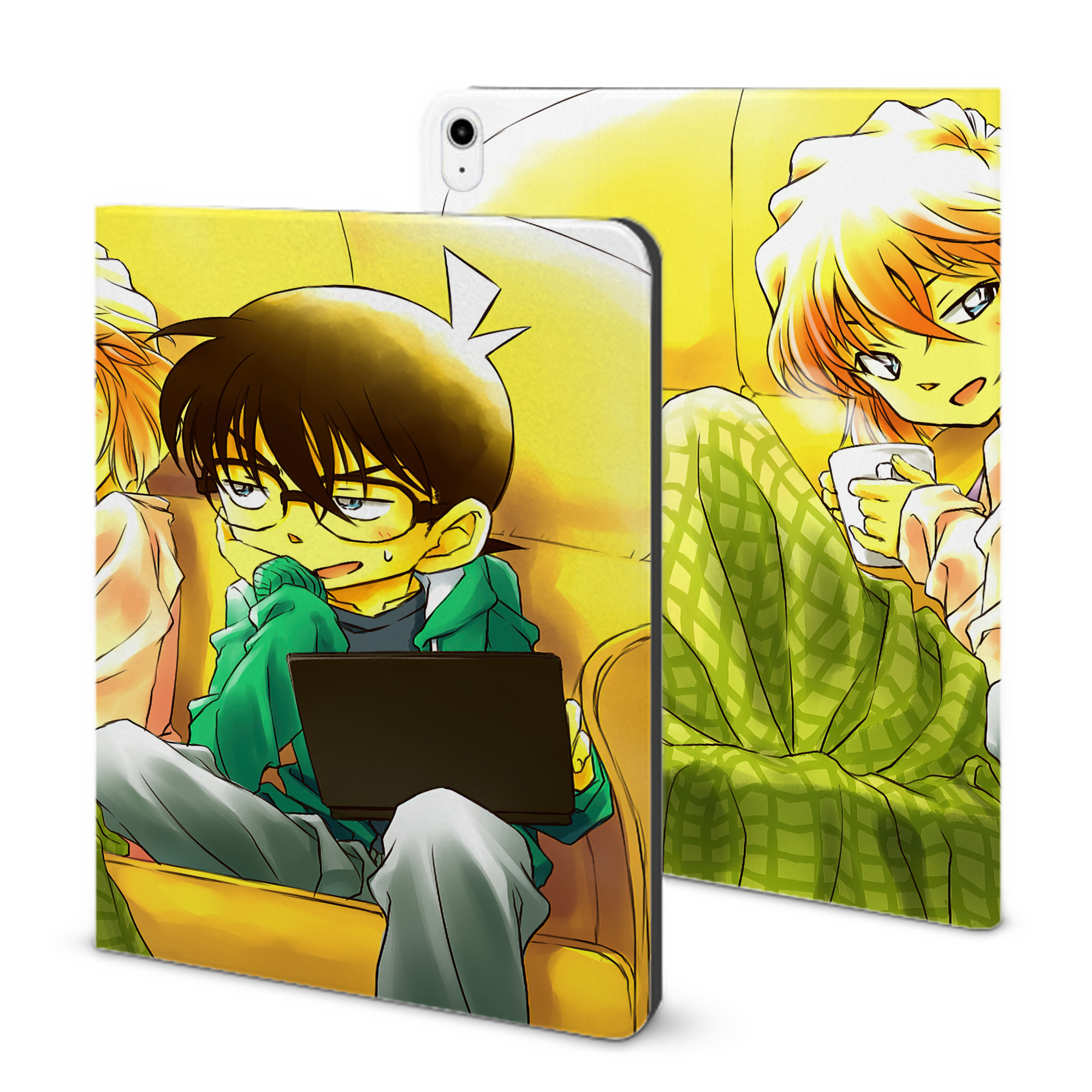 （画像用） 名探偵コナン Detective Conan IPadケース ペンホルダー付き ブックスタイルデザイン